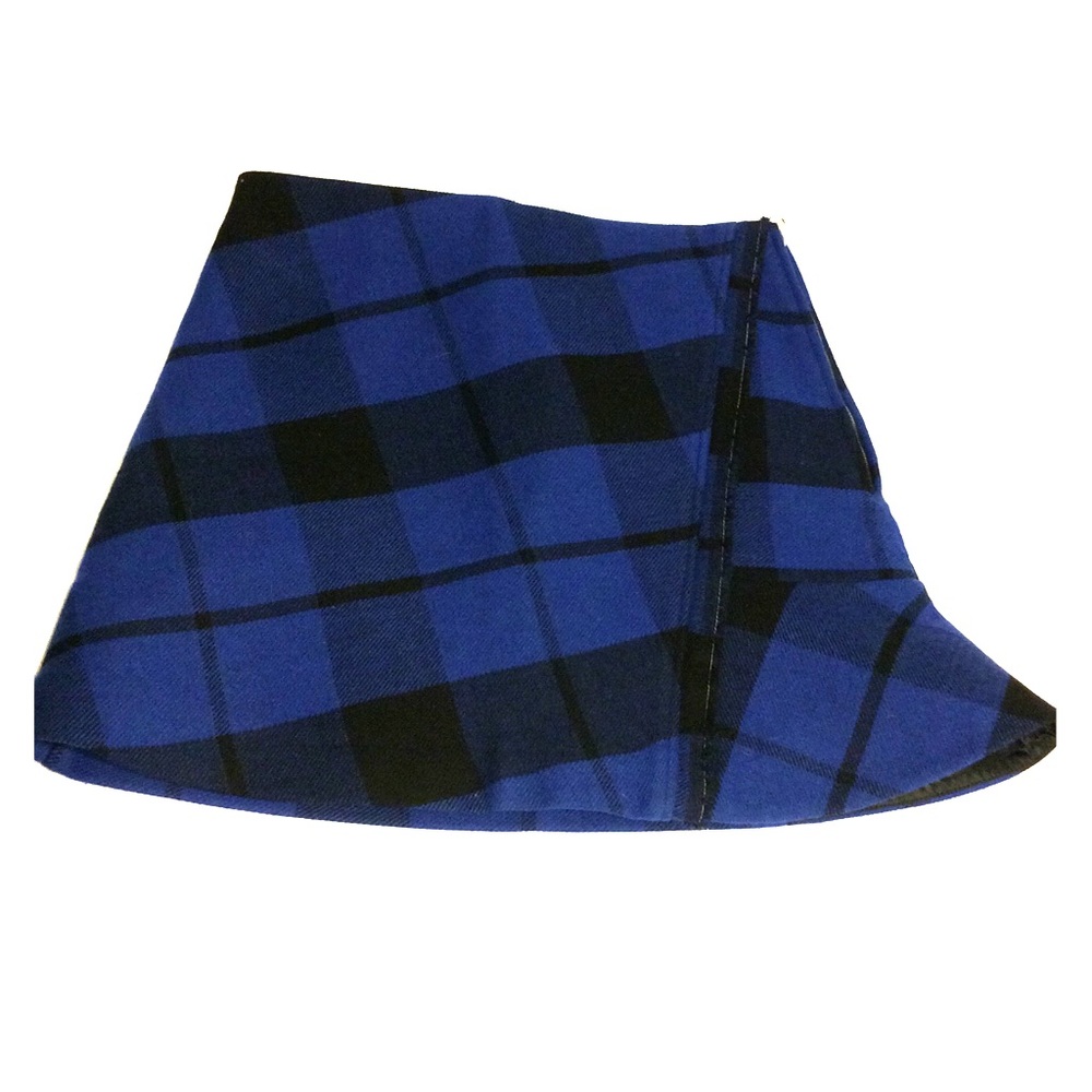 Sandro Paris Blue Plaid skirt